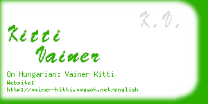 kitti vainer business card